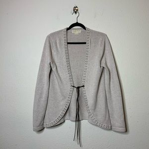3/15 🛍 Michael Kors Beige Tie Wool Cairdgan Sweater